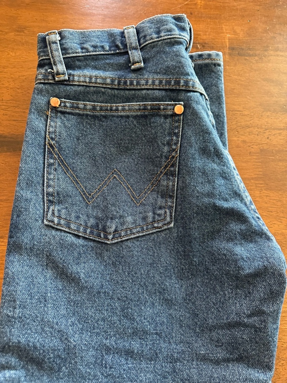 Wrangler Men’s Bootcut Jeans — Dark Blue Denim NWT - Picture 5 of 5